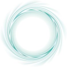 Vector frame with spiral curl the turquoise bands