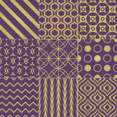 seamless gold and purple geometric pattern