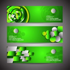 Abstract Banner on green Background N2