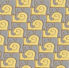 Abstract pattern snail and elephant N2