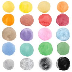 Watercolor set spots