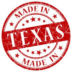 made in Texas red round grunge isolated stamp N2