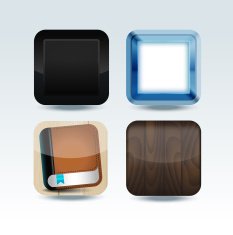 Modern colorful app icon set