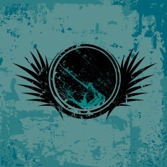 decorative circle or frame on a grunge background