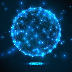 Abstract vector sphere Futuristic technology wireframe