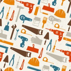 Seamless pattern with repair working tools icons N2