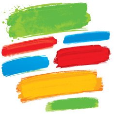 Colourful paint strokes
