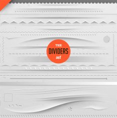 Big set of vector dividers for web design