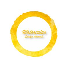watercolor hand drawn colorful ring N6