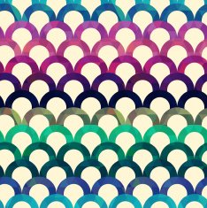 seamless multicoloured scallop pattern