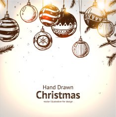 Christmas background greeting card ornaments