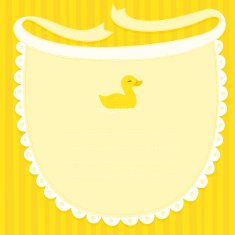 Yellow Baby Bib Frame with Duck