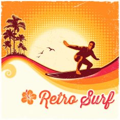 Retro Surfing Background N2