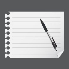 abstract list blanc with pen vector illustration N2