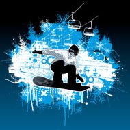 Extreme Snowboarding Grunge Design