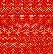 Red tribal ethnic seamless pattern