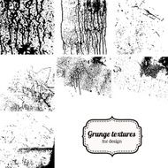 Big collection of grunge textures isolated on white
