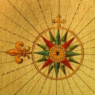 Compass Rose on Old Paper N3