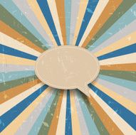Vector retro speech bubble background N2
