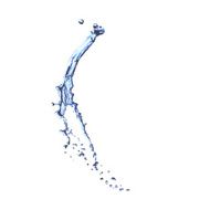 Blue water splash isolated on white N41