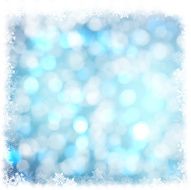 Christmas background with snowflakes in winter