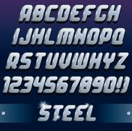 Vector Metal Alphabet