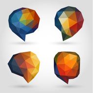 Abstract speech bubbles collection N2