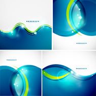 Shiny blue and green waves