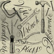 Construction tools with calligraphy N2