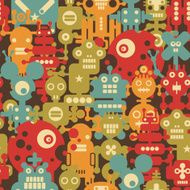Monsters modern seamless pattern