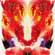 Abstract hot tone watercolors