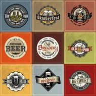Retro Styled Beer Label Collections