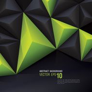 Green and black vector geometric background