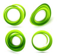 Shiny green shapes
