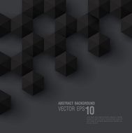 Black abstract 3D Cube Design Geometric background N3