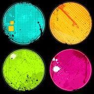Circular grunge banner N2
