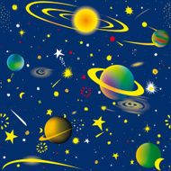 Starry night seamless background