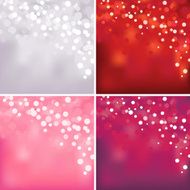 Red defocused lights background set