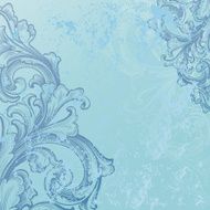 Blue Europe Scroll with grunge