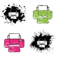 grunge icons - printer