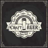 Retro Styled Beer design on a blackboard N9