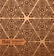 Ethnic background brown triangles