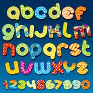 Colorful Cartoon Alphabet Vector