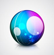 Shiny blue and purple sphere