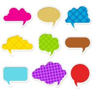 Colorful fabric stikers