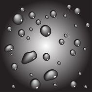 Realistic 3D water drops