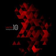 Abstract bright polygonal triangles poster N7