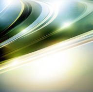 Abstract modern shiny green waves