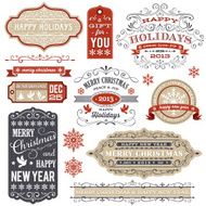 Vintage Holiday Labels and Tags