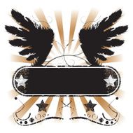 Vector frame with wings